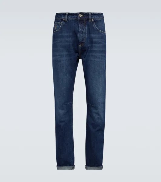 Узкие джинсы Brunello Cucinelli, синий