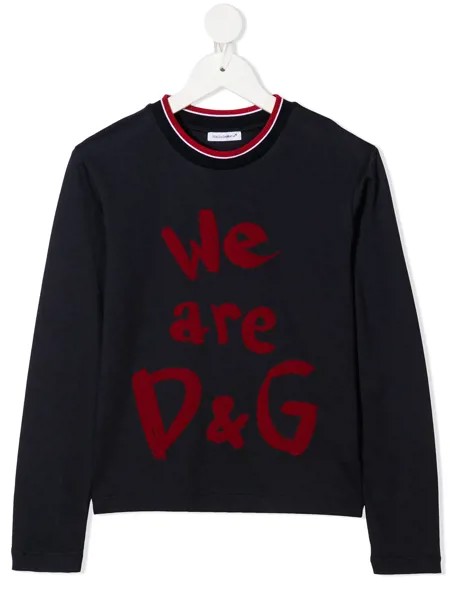 Dolce & Gabbana Kids толстовка с принтом We Are D&G