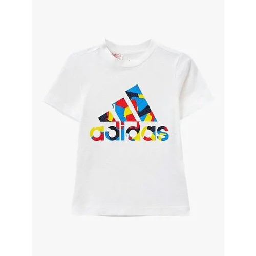 Футболка adidas, размер 110, белый