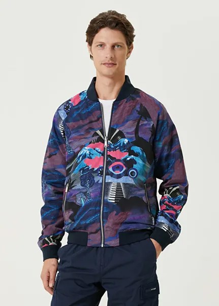 Двусторонний бомбер темно-синего цвета Scotch & Soda