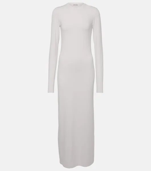 Платье макси из джерси Acne Studios, белый