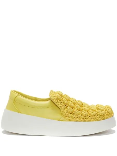 JW Anderson фактурные слипоны, желтый