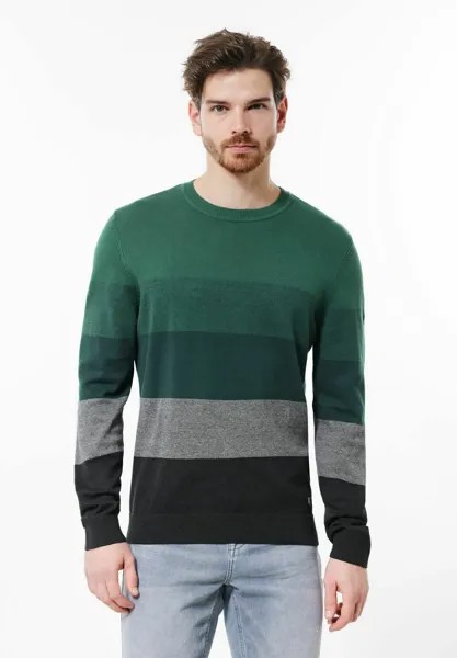 Вязаный свитер MIT STREIFENMUSTER Street One MEN, цвет grün