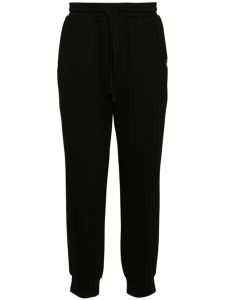 Emporio Armani спортивные брюки с нашивкой-логотипом, черный