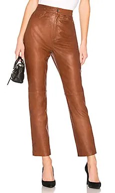 Брюки leather straight leg - LPA