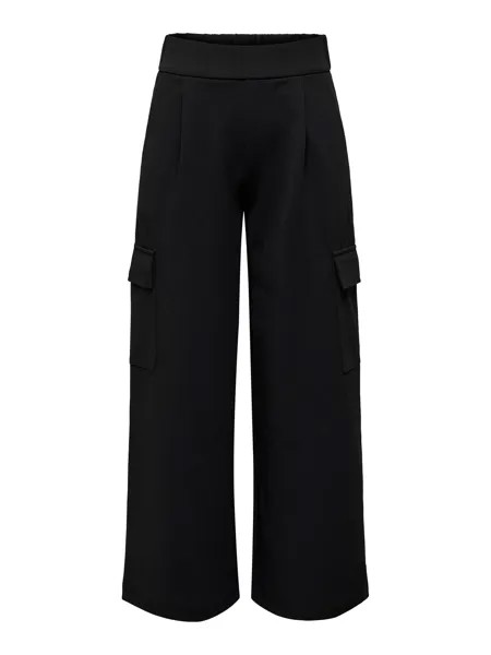 Брюки JACQUELINE de YONG Cargo Culotte Stoffhose High Waist Marlene Pants Elegant JDYGEGGO, черный