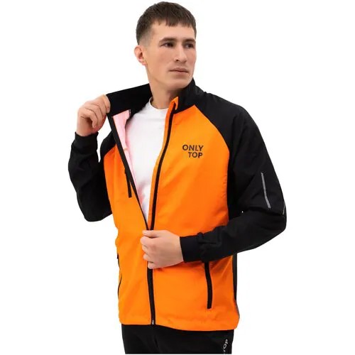 Куртка спортивная ONLYTOP, размер 54, оранжевый