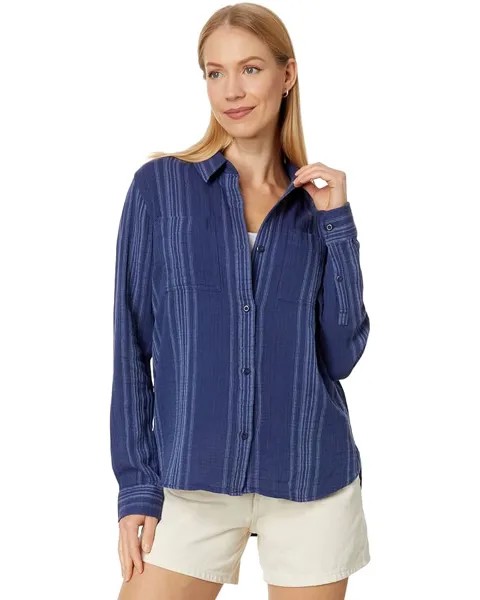 Рубашка L.L.Bean Cloud Gauze, цвет Vintage Indigo Stripe