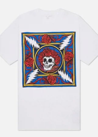 Мужская футболка Chinatown Market x Grateful Dead Border Bandana Sewn, цвет белый, размер M