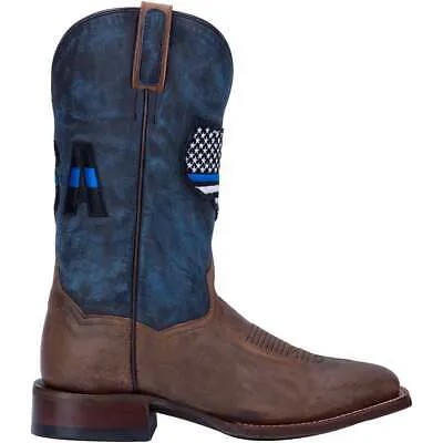 Ботинки Dan Post Thin Blue Line Square Toe Cowboy Mens Blue Casual Boots DP4515