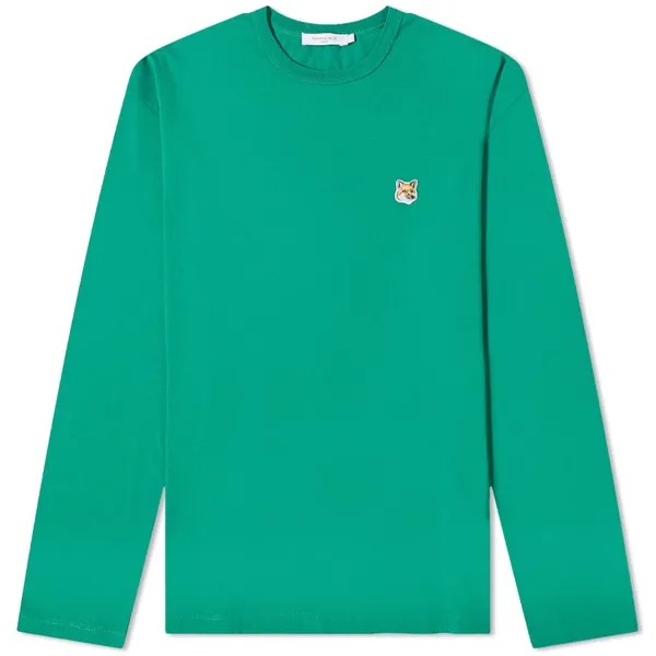 Футболка Maison Kitsune Long Sleeve Fox Head Patch Tee