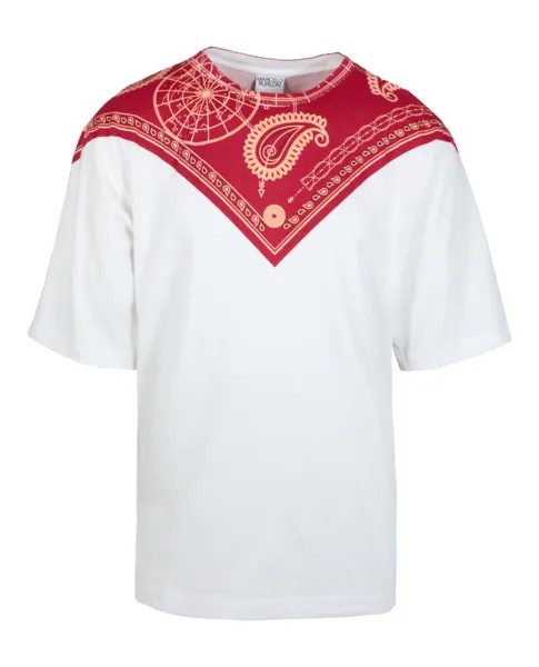 Бандана поверх футболки Marcelo Burlon, белый