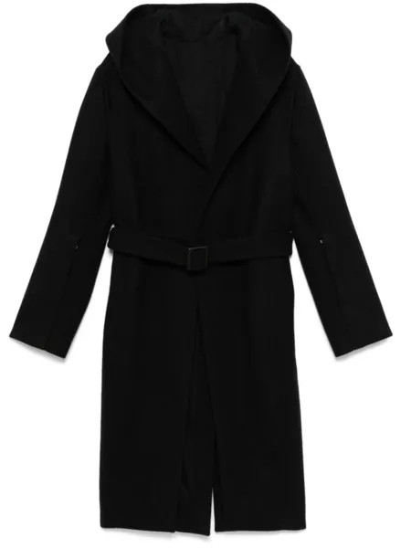 Rick Owens пальто с капюшоном, черный
