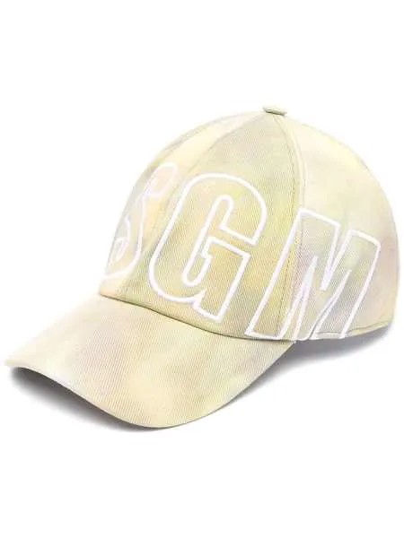 MSGM кепка с принтом тай-дай и вышитым логотипом