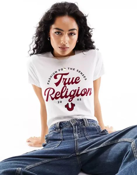 Белая футболка с логотипом True Religion