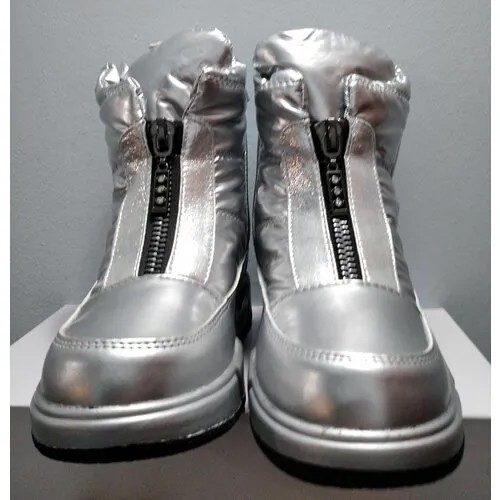Ботинки, размер 34, серебряный