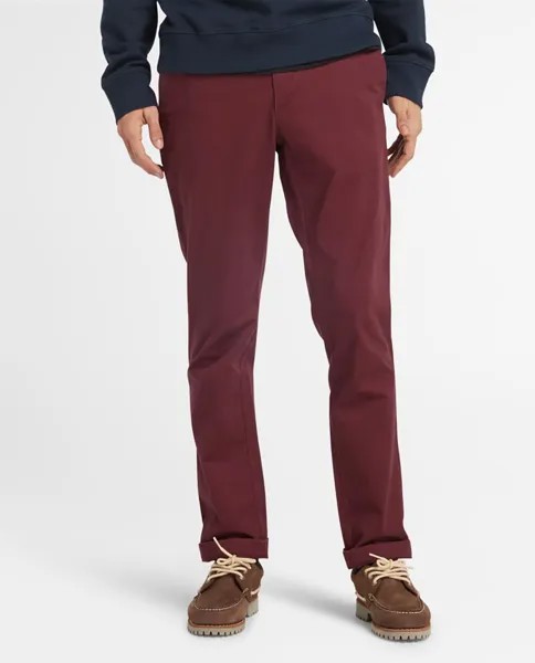 Узкие бордовые мужские брюки чинос Timberland, бордо