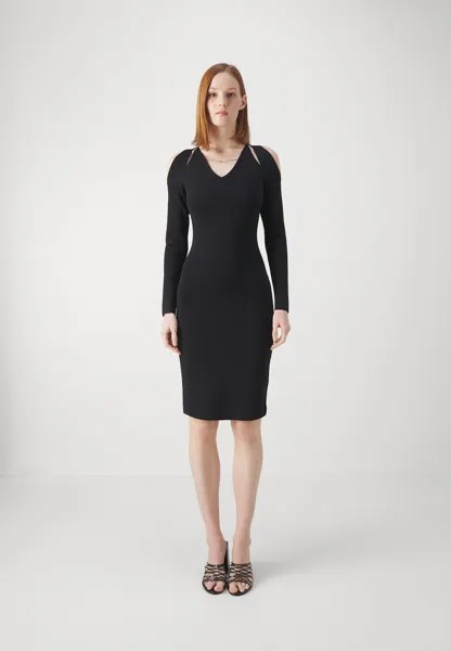 Платье из джерси CUT OUT DRESS KARL LAGERFELD, черный