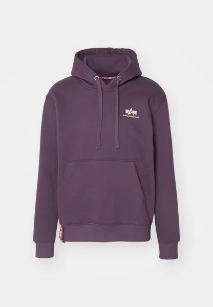 Джемпер с капюшоном BASIC HOODY SMALL LOGO Alpha Industries, фиолетовый