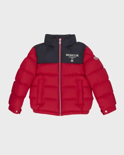 Пуховик Boy's Joe с логотипом Moncler, цвет 55-455 Red