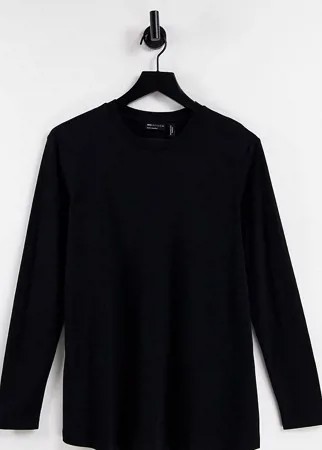 Черный лонгслив из материала с добавлением органического хлопка ASOS DESIGN Maternity Ultimate-Черный цвет
