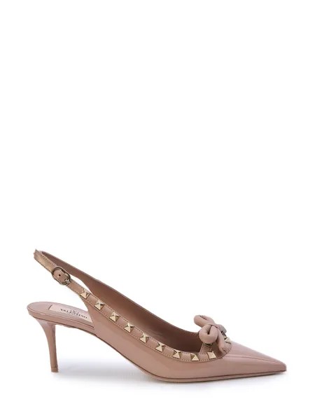 Туфли Valentino Garavani Rockstud Bow Slingback, розовый