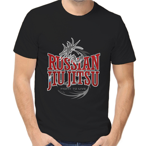 Футболка russian jiu jitsu fight to live, размер (56)3XL, чёрный