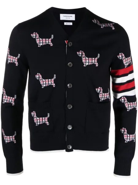 Thom Browne кардиган Hector с полосками 4-Bar, синий