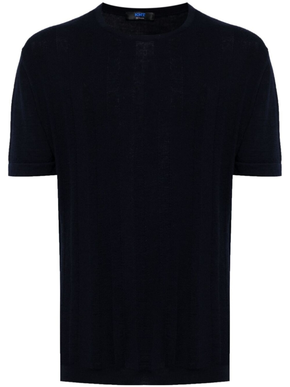 Kiton футболка с круглым вырезом в рубчик, синий
