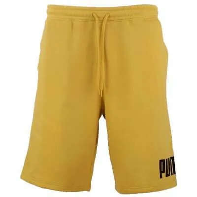 Мужские желтые повседневные спортивные шорты Puma Fleece Logo 10 84679331