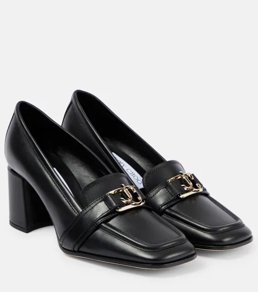 Кожаные лоферы Evin 65 Jimmy Choo, черный