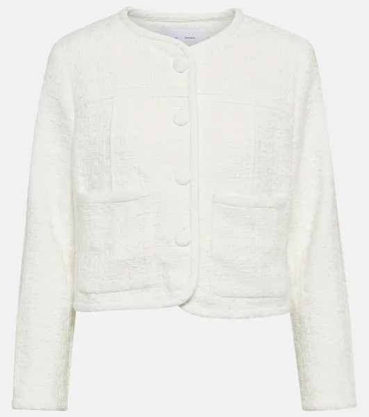 Укороченный твидовый пиджак white label Proenza Schouler, белый