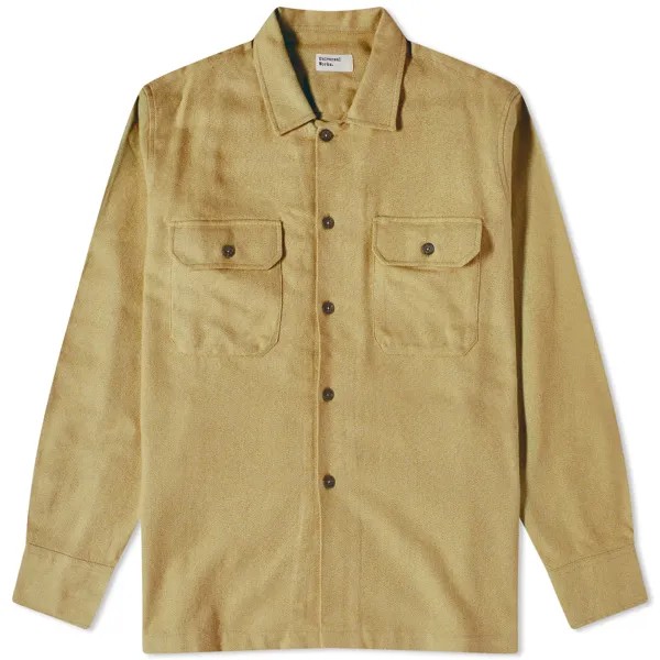 Рубашка Universal Works Soft Flannel Utility Overshirt, оливковое