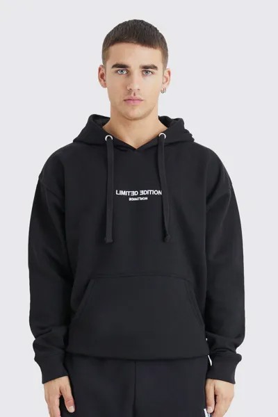 Толстовка Oversized Heavyweight Limited Limited boohooMAN, черный