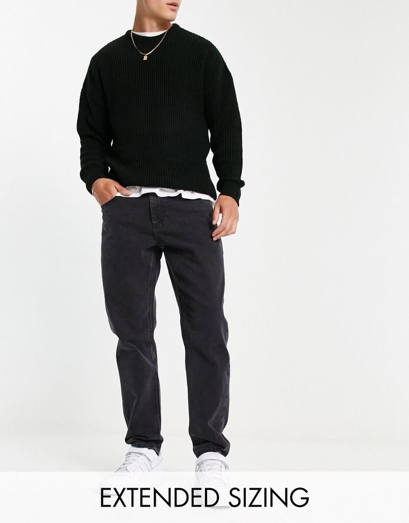 Черные зауженные джинсы ASOS DESIGN