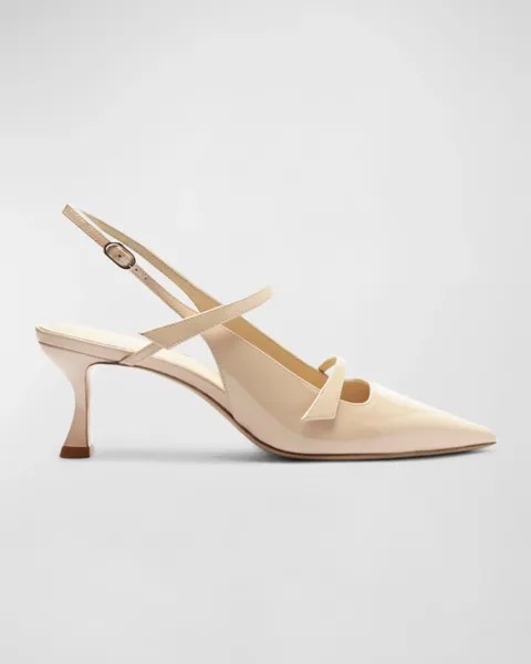 Лакированные туфли Tita с пяткой на пятке Alexandre Birman, цвет Semolina