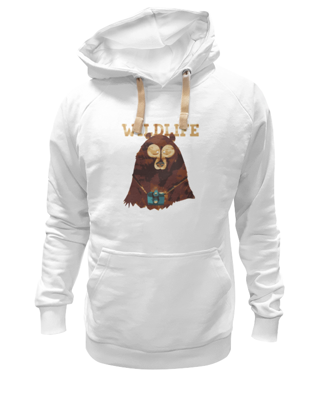 Худи Printio Wildlife белое 3XL