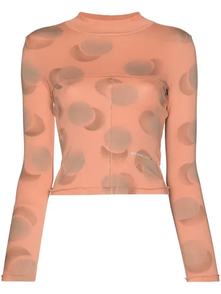Eckhaus Latta топ Lapped с длинными рукавами