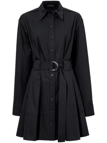 Proenza Schouler поплиновое платье-рубашка с длинными рукавами, черный