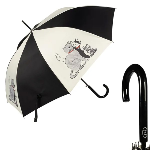Зонт-трость женский полуавтоматический Guy De Jean 1903-LA famille des chats