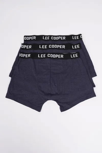 Боксеры на резинке на талии – 3 пары Lee Cooper, синий