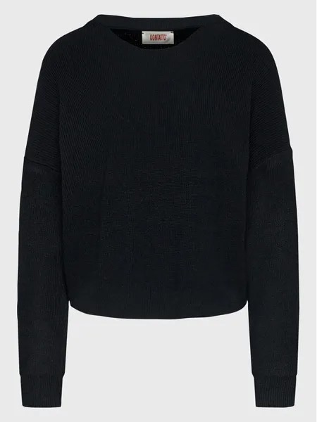 Пуловер свободного кроя Kontatto, черный