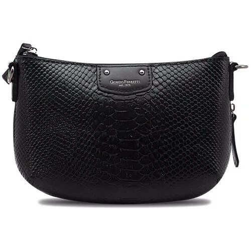 Элегантная женская сумка 2019036A K25/K20 nero Giorgio Ferretti на плечо/Италия, 100% натуральная кожа