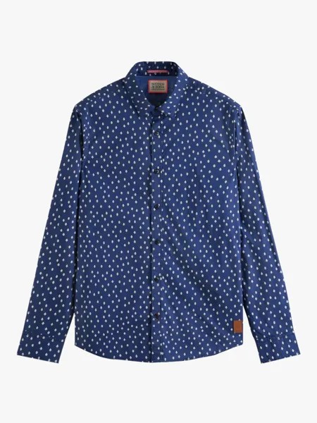 Рубашка узкого кроя из поплина с принтом Scotch & Soda, 0222 — Combo F