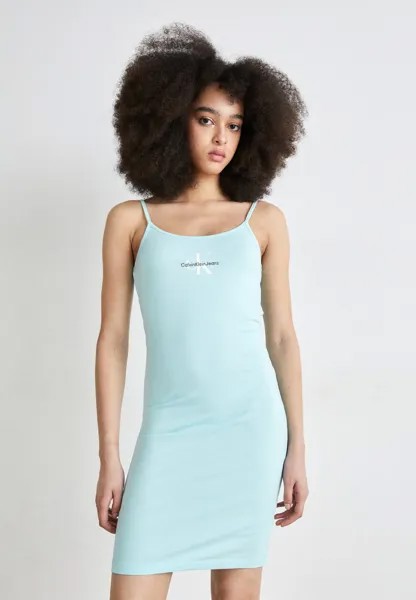 Платье из джерси MONOLOGO STRAPPY DRESS Calvin Klein Jeans, цвет blue tint