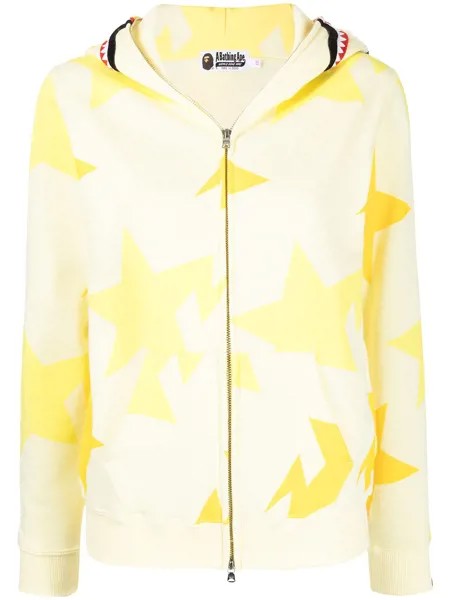A BATHING APE® star-print cotton hoodie