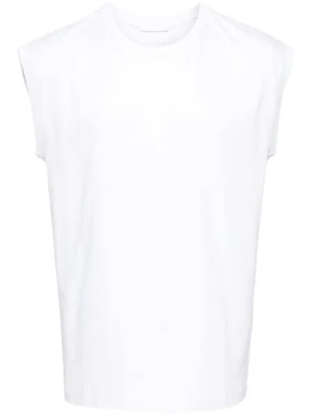 Helmut Lang футболка без рукавов с логотипом, белый