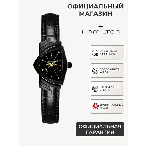 Наручные часы Hamilton, черный/золотистый