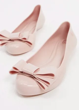 Розовые балетки с бантиком Zaxy-Розовый цвет
