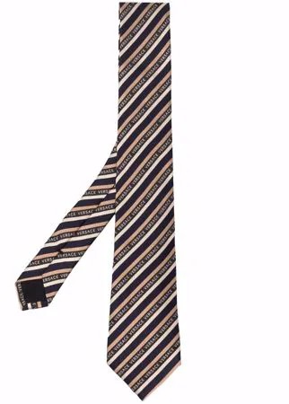 Versace галстук в диагональную полоску